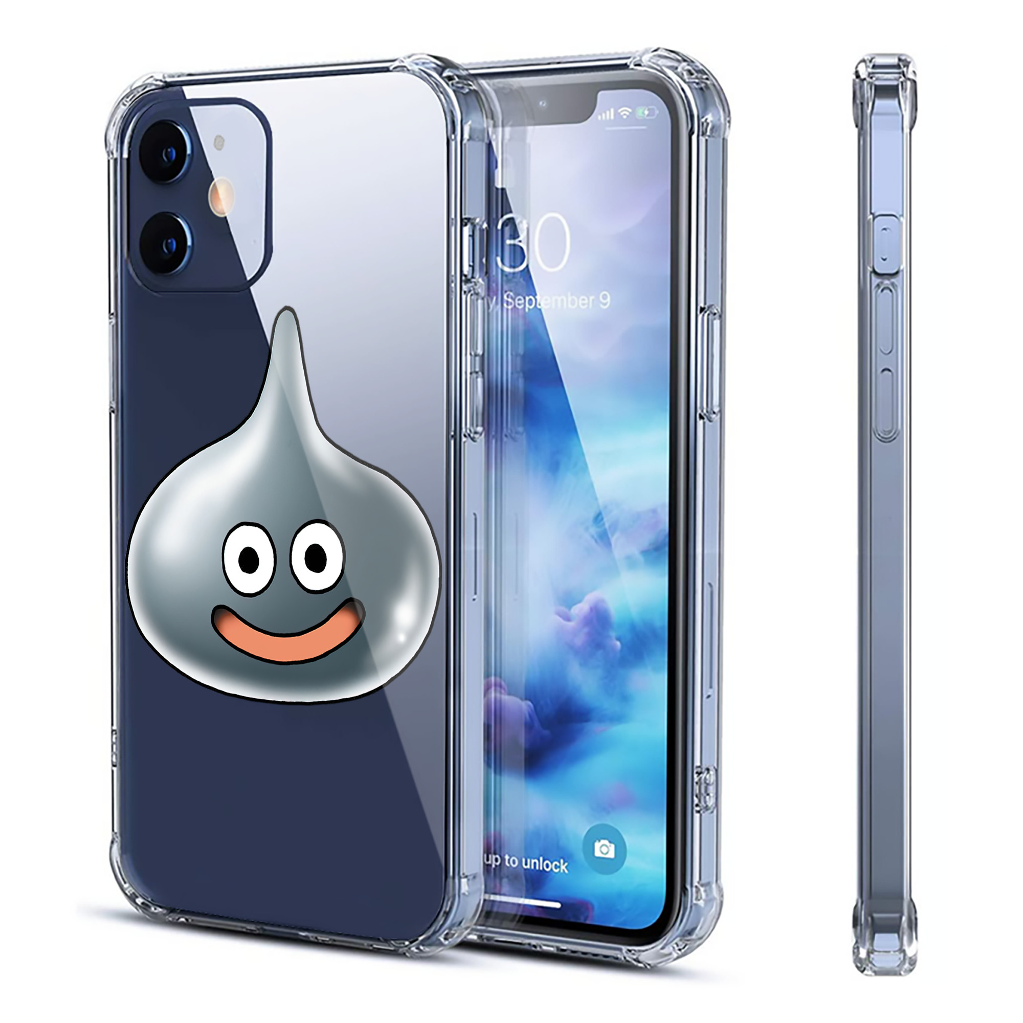 （画像用） ドラゴンクエスト Doragon Kuesuto Dragon Quest 【iPhone 12シリーズ対応】透明スマホケース（クリアソフトケース）